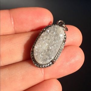 Druzy Packed Quartz Pendent